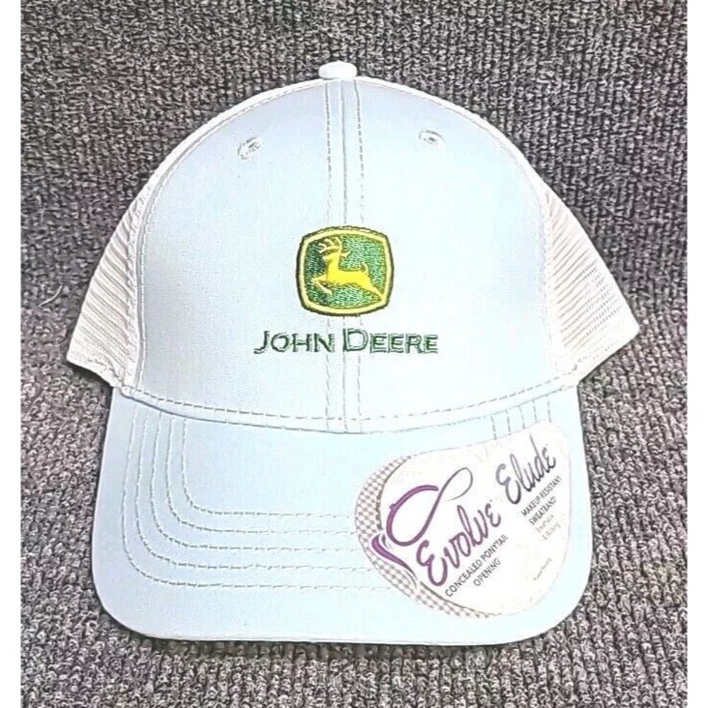 New Women's John Deere Tractor Hat Infinity Her ponytail opening snapback blue